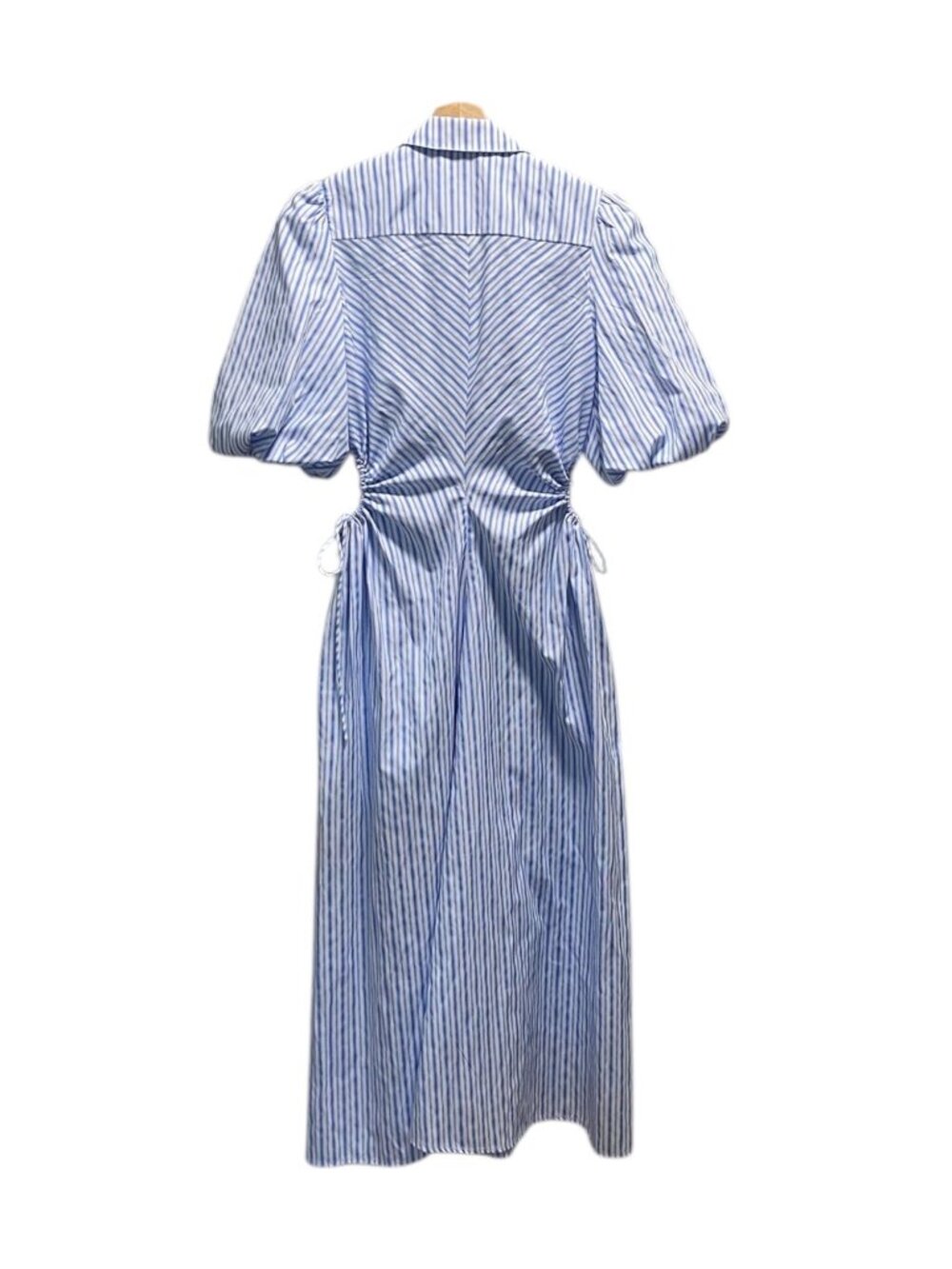 Bardot Cut Out Striped Maxi Dress Blue Size XS Coastal Preppy Cottagecore Summer - Picture 13 of 15